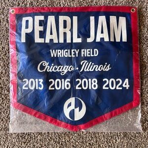 Pearl Jam Wrigley Field Banner - Navy & Red